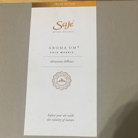SAJE Aroma OM Gold Marble Limited Edition Ultrasonic Mist Diffuse3 - Picture 3 of 8